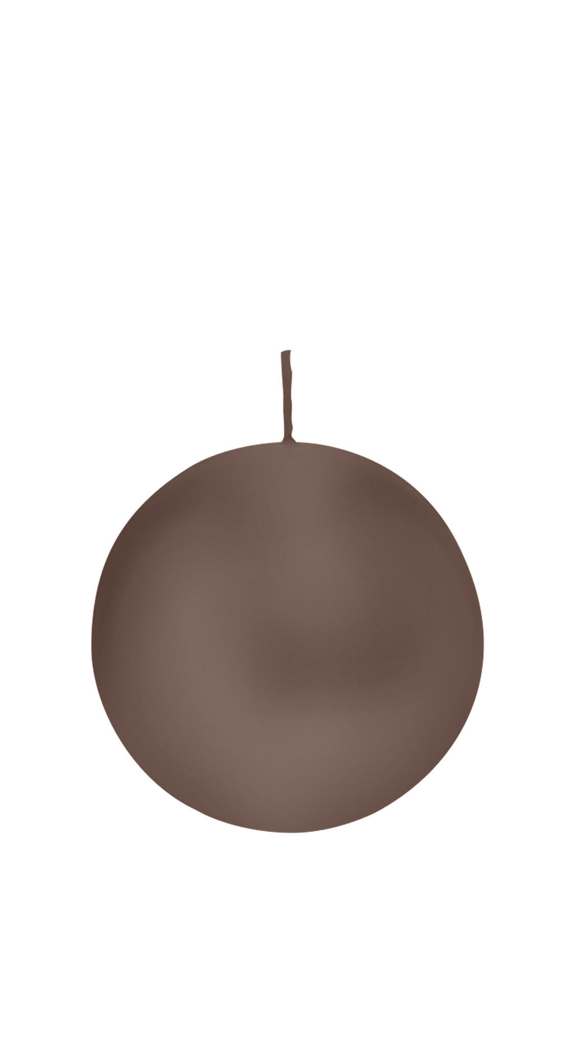 KUGELKERZEN Taupe Ø 80 mm, 6 Stück - Taupe, Paraffin (8/8/8cm) - Wiedemann Kerzen