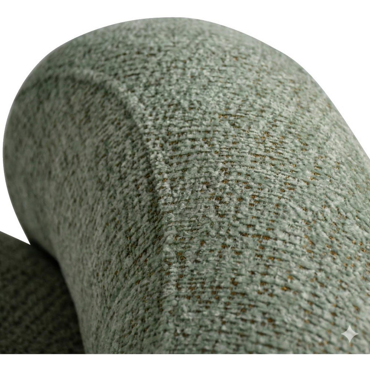 SESSEL Mao, Drehsessel mit runder Form, Grün, Chenille-Stoff - Grün, Textil (99/82/91cm) - Beautysofa