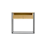 KONSOLENTISCH aus Eiche mit Schubladen ins Flur MERIS - Eichefarben, Holz (95/90/30cm) - Rawood Furniture