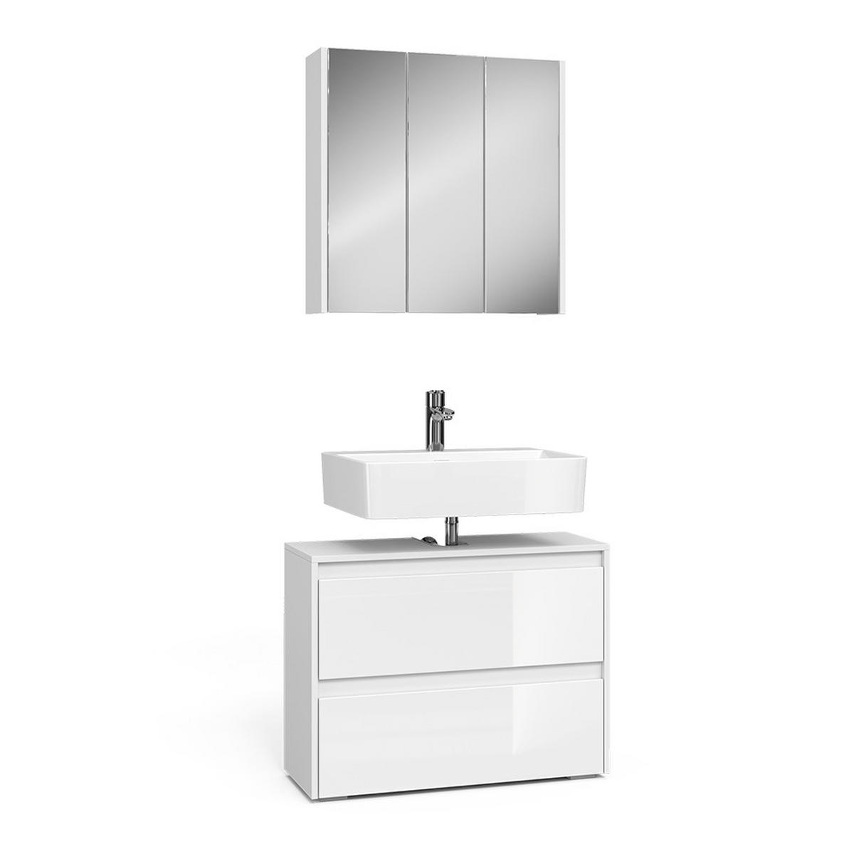 KOUPELNOVÝ NÁBYTEK Majest Bílá/bílý vysoký lesk - bílá/vysoce lesklá bílá, kompozitní dřevo (80.1/62/30.1cm) - Vicco