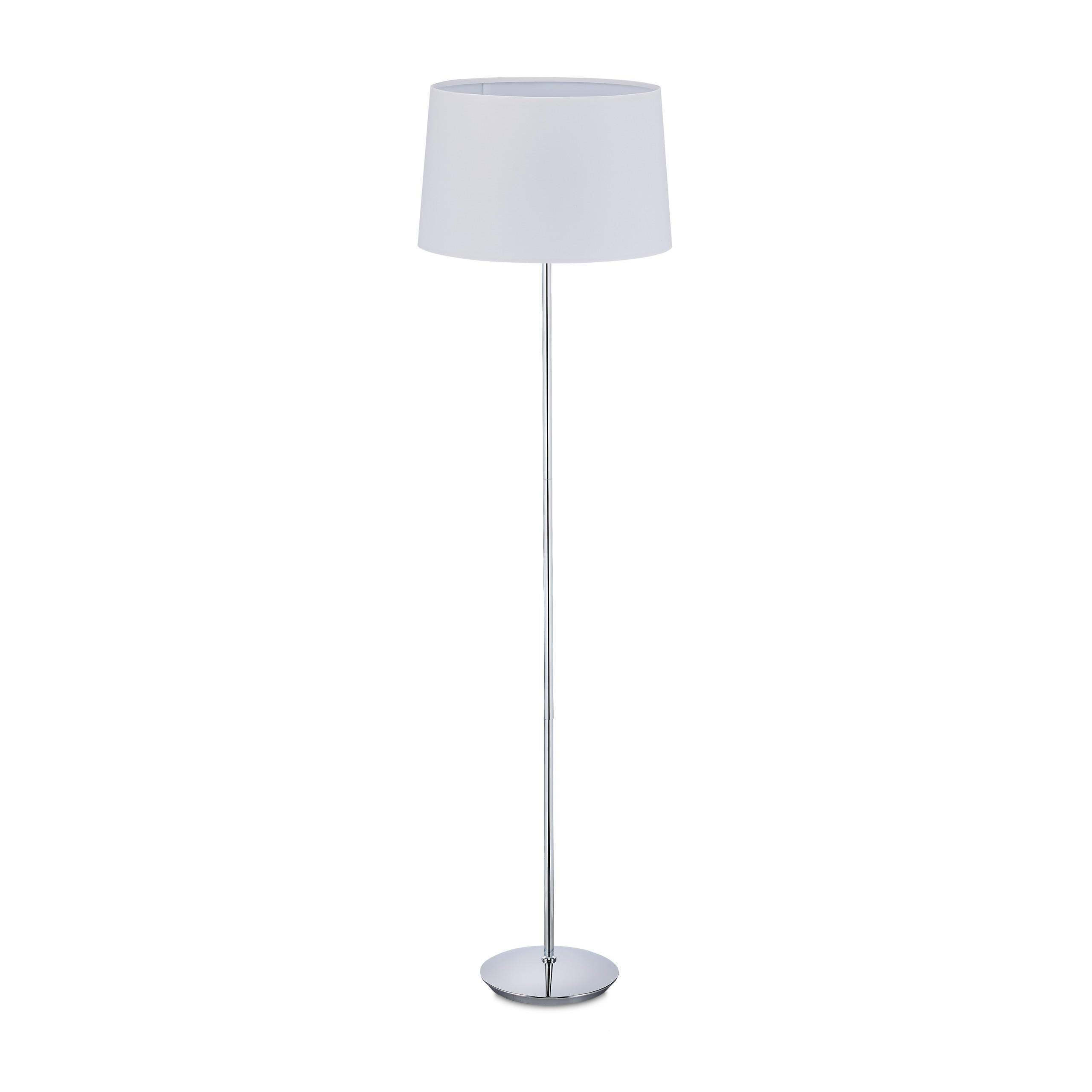 STEHLAMPE - Silberfarben, Kunststoff/Textil (40/40/148.5cm) - Relaxdays