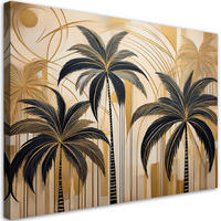 WANDBILD tropische palmen natur - Beige, Textil (60/40cm) - Feeby