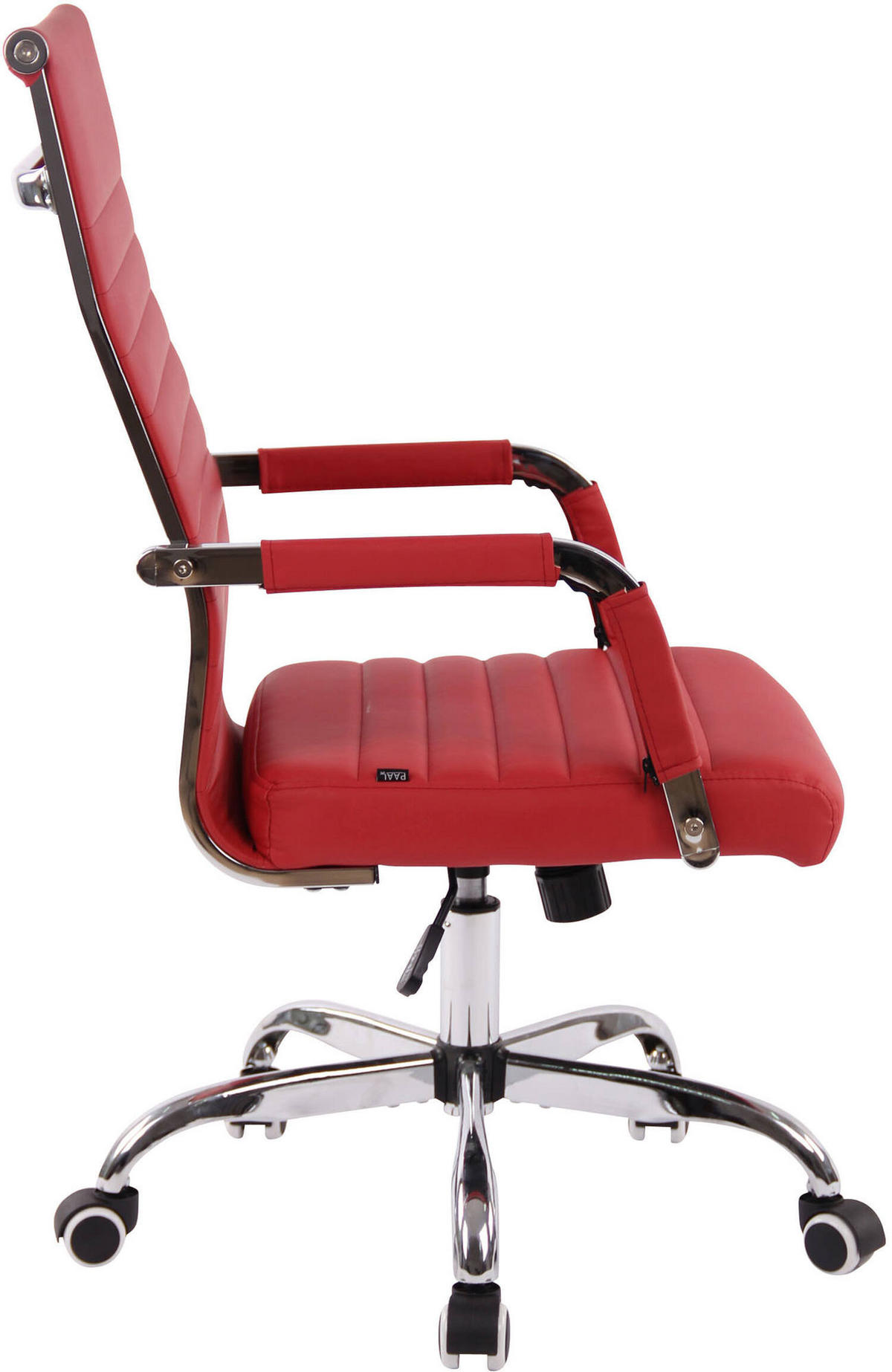BÜROSTUHL Amadeus, Kunstleder Rot - Rot, Textil/Metall (51/106/63cm) - TPFLiving