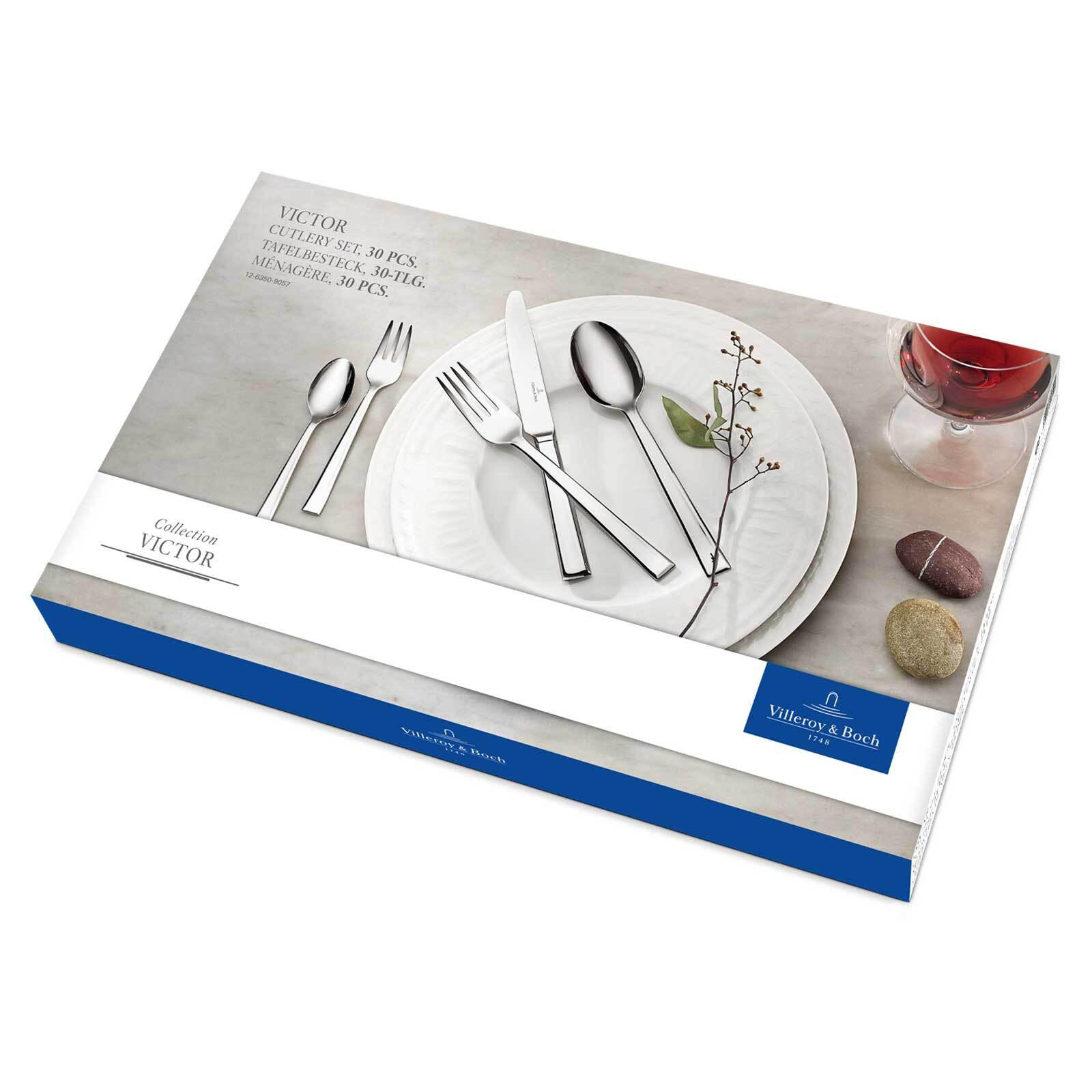 TAFELBESTECK Victor silber 30er Set - Silberfarben, Metall - Villeroy & Boch