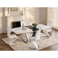 ESSGRUPPE - 6 Personen, 8 Personen - holz - anthrazitgrau, weiß Noami - Weiß, Holz (220/75/90cm) - Vente-Unique