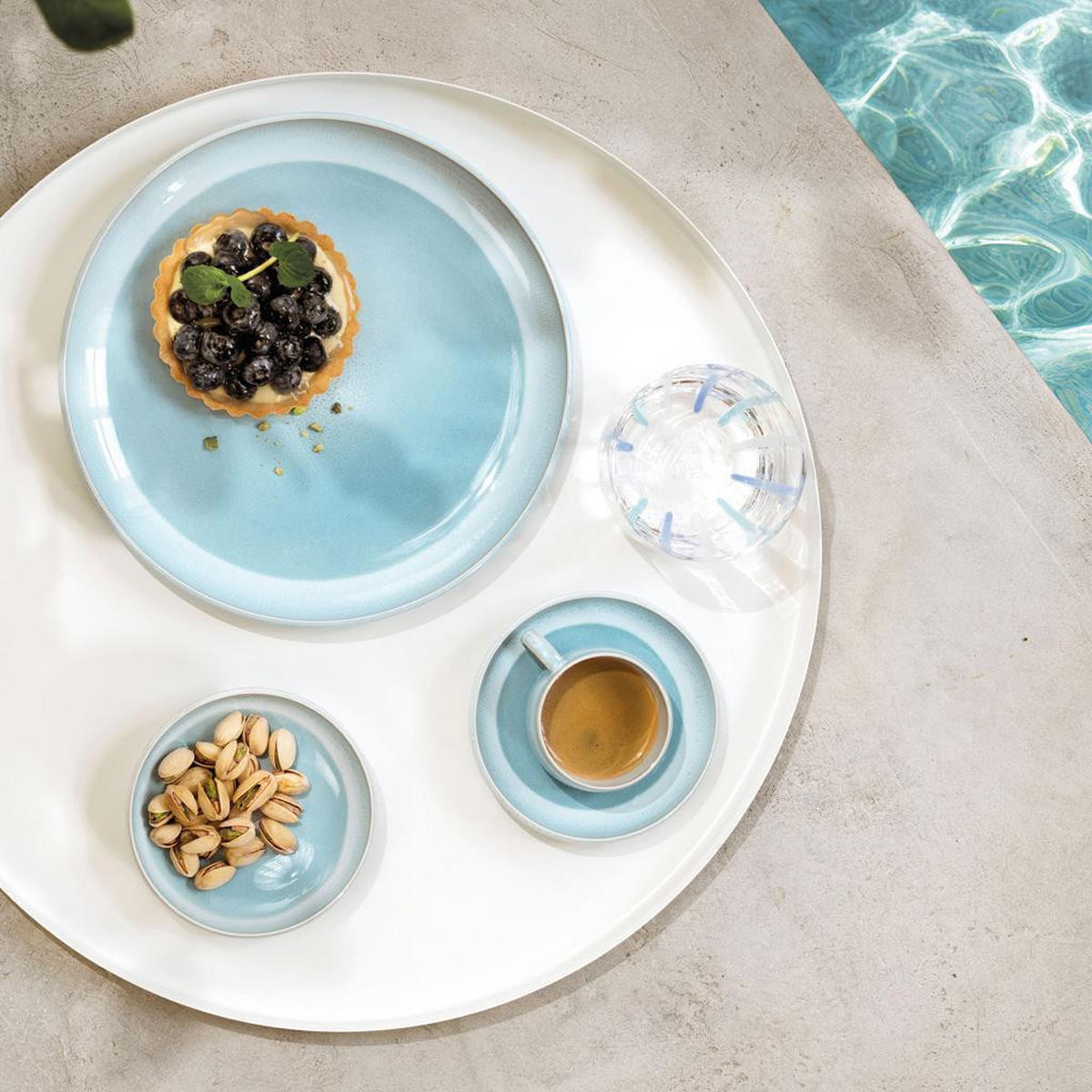 ESPRESSOTASSEN Perlemor Aqua blau 60 ml 6er Set - Blau, Keramik (0.06L) - like.Villeroy & Boch