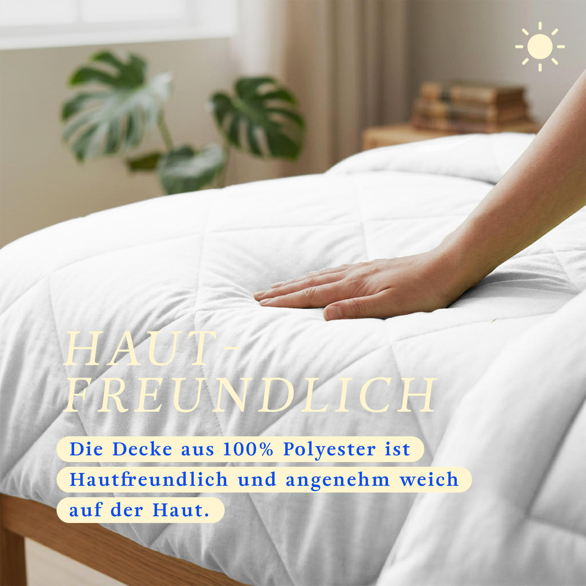 SOMMERBETT Steppbett leicht Weiß 200x200 cm - Weiß, Textil (200/200cm) - Bestlivings