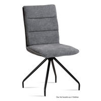 ESSZIMMERSTUHL (4er-Set) Dianna 47x92x60 Schwarz/Grau - Schwarz/Grau, Kunststoff (60/92/47cm) - 58aufmkessel