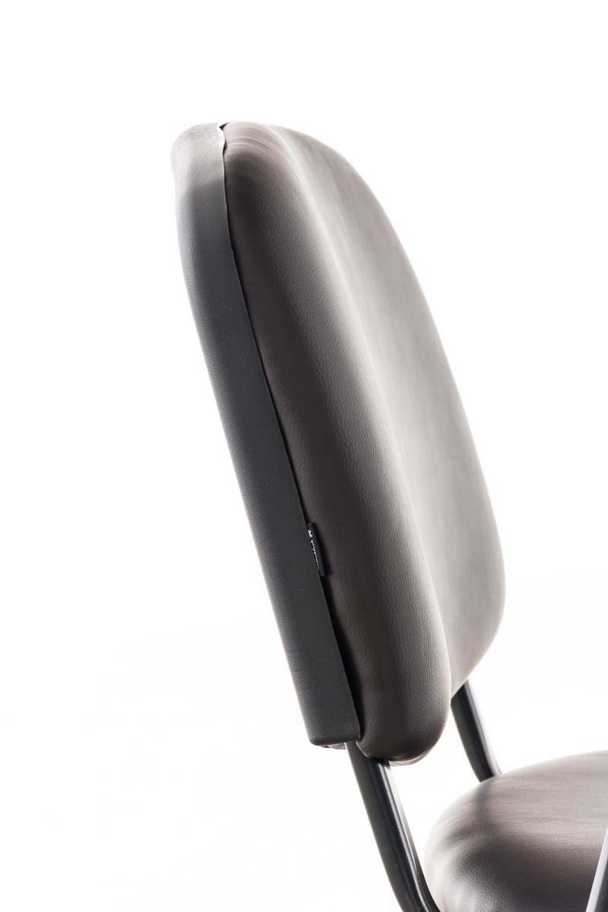BESUCHERSTUHL Keen mit Klapptisch, Kunstleder mit Gestell Schwarz / Bezug Braun - Schwarz/Braun, Textil/Metall (53/81/53cm) - TPFLiving