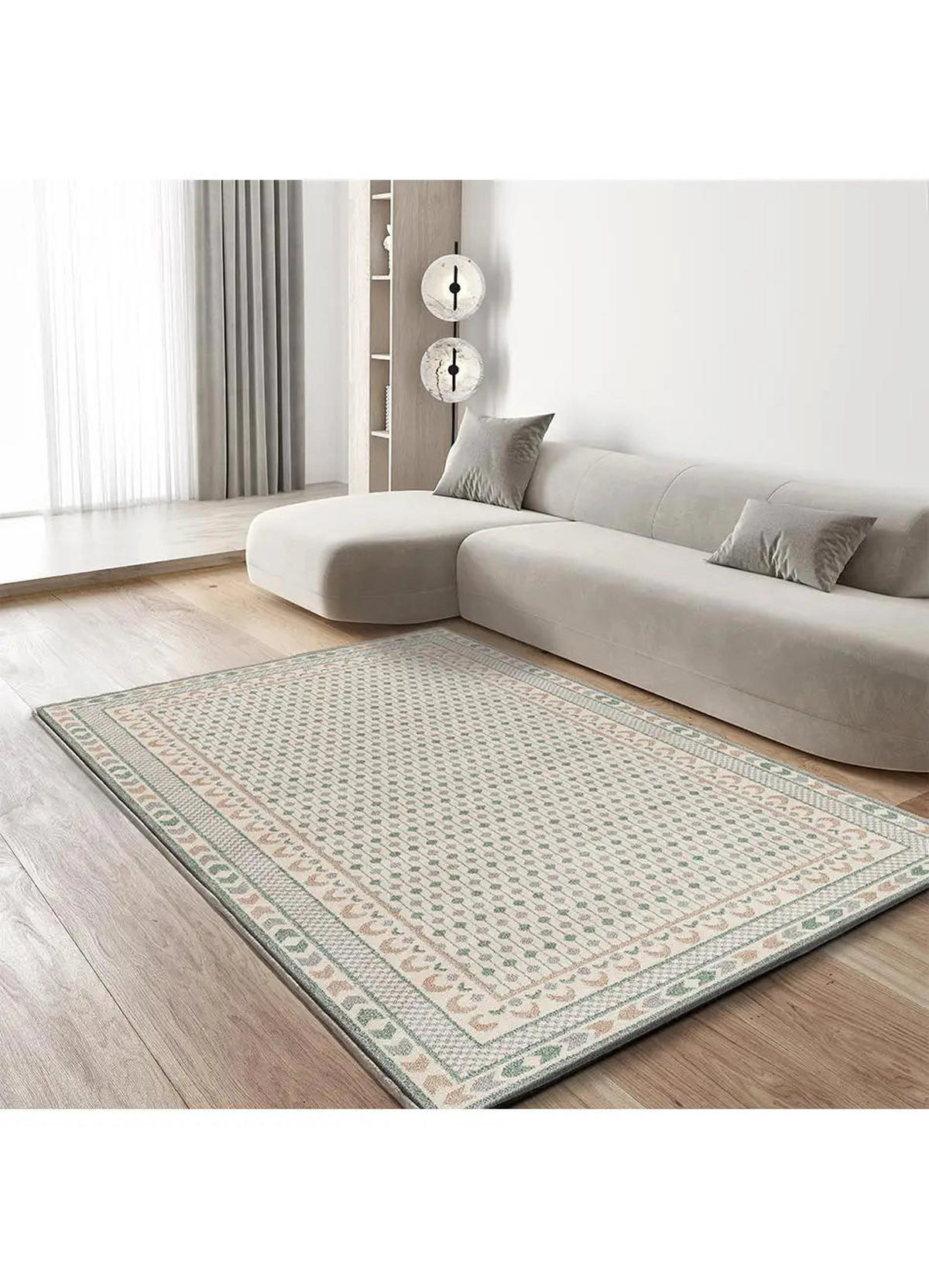 KURZFLORTEPPICH Grün / Beige Astra 200/290 cm - Beige/Grün, Naturmaterialien/Textil (200/290cm) - Atticgo