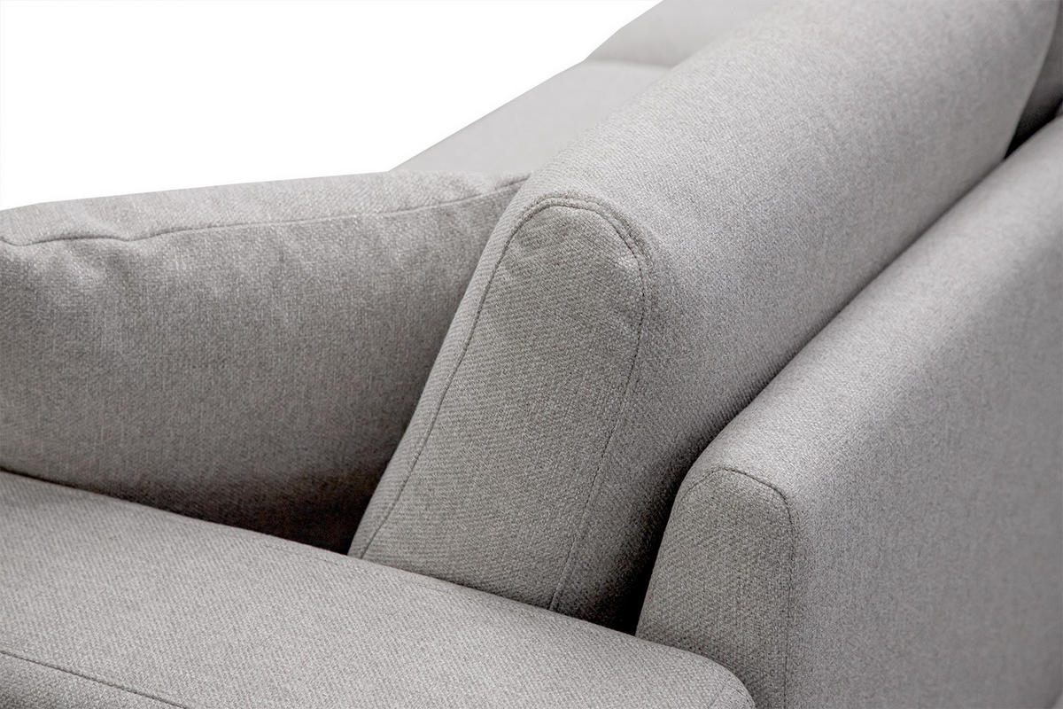 SOFA MEDIOLANE 2,5-Sitzer, hellgrau - Hellgrau, Holzwerkstoff/Textil (203/87/96cm) - Courtois Laville