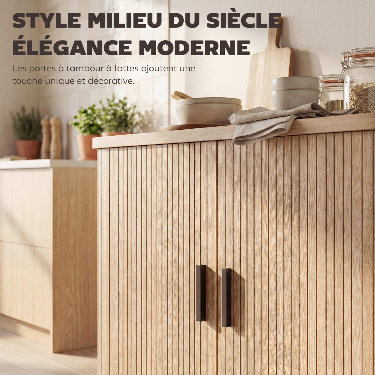 SIDEBOARD DE-11306 2 Schiebetüren Eiche/Schwarz - Eichefarben, Holzwerkstoff (100/75/40cm) - ComfortXL