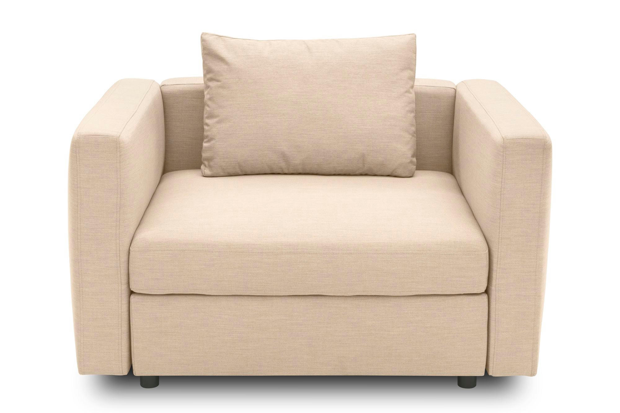 GARTENLOUNGE-RELAXSESSEL Bozhana mit Outdoorbezug in beige - Beige, Kunststoff (116/67/96cm) - 58aufmkessel
