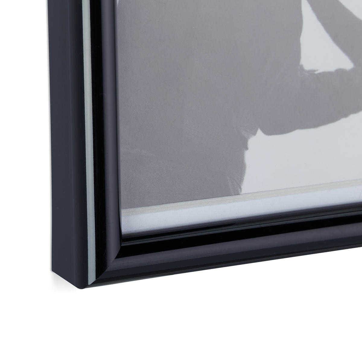 BILDERRAHMEN - Schwarz, Glas/Holzwerkstoff (11/16/2cm) - Relaxdays