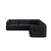 SYMMETRISCHES-MODULARES-ECKSOFA Campi aus Cord schwarz 6 Sitzplätze - Schwarz, Textil (255/255cm) - Cosmopolitan Design