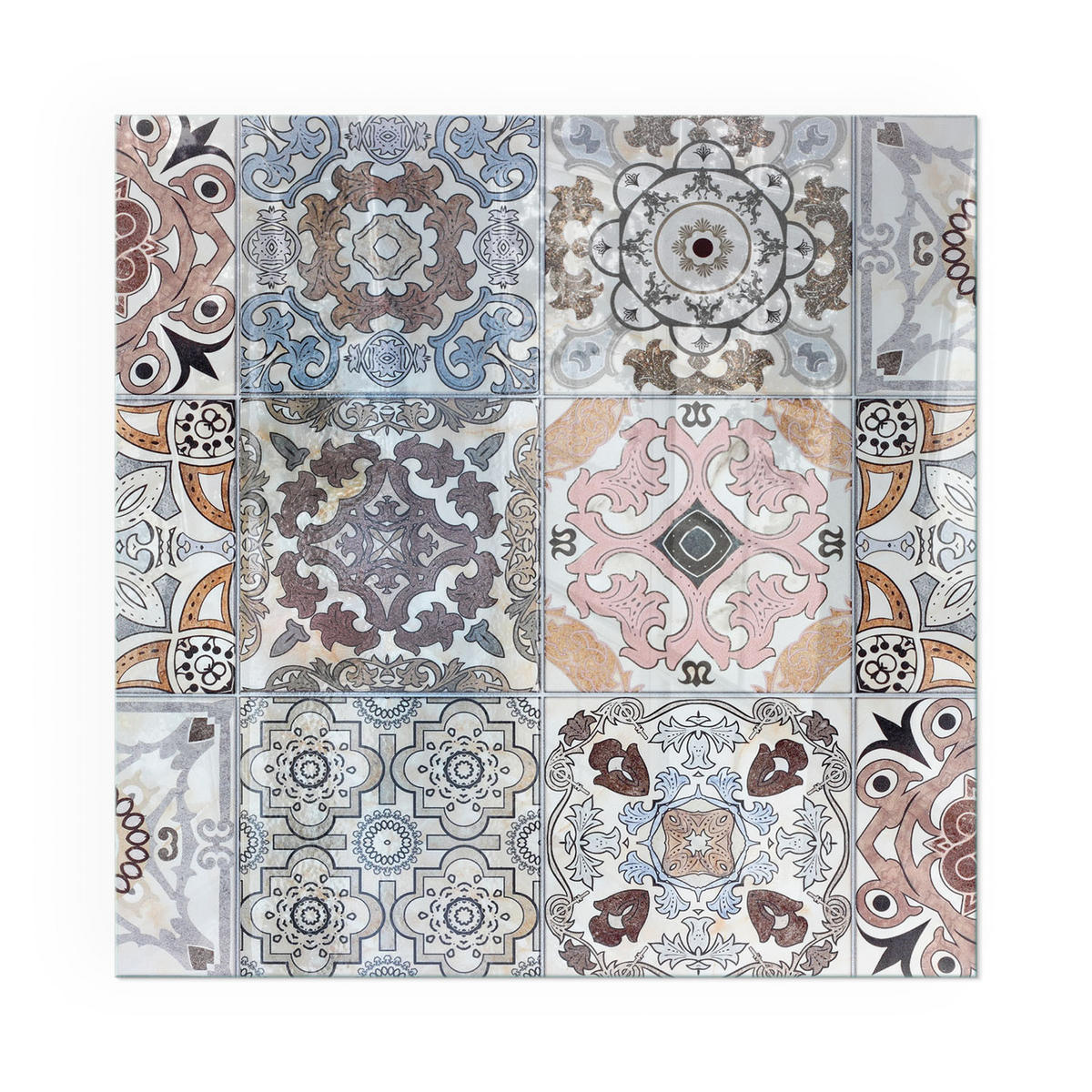 GLASPLATTE für Kamin 60x60 cm - Grau, Glas (60/60/0.4cm) - TULUP