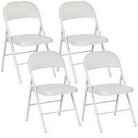 KLAPPSESSEL Weiß 4 Stück - Weiß, Metall (45/78/46cm) - GiPP
