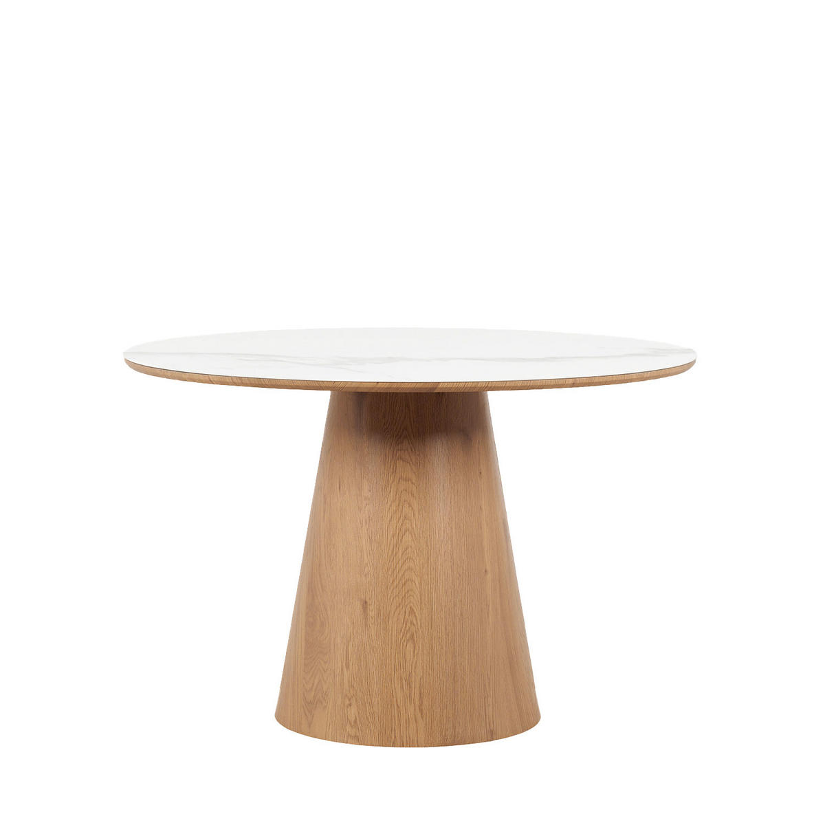 ESSTISCH Gaia Blanco / Natural 115 cm x 75 cm - Weiß, Holzwerkstoff (115/115/75cm)