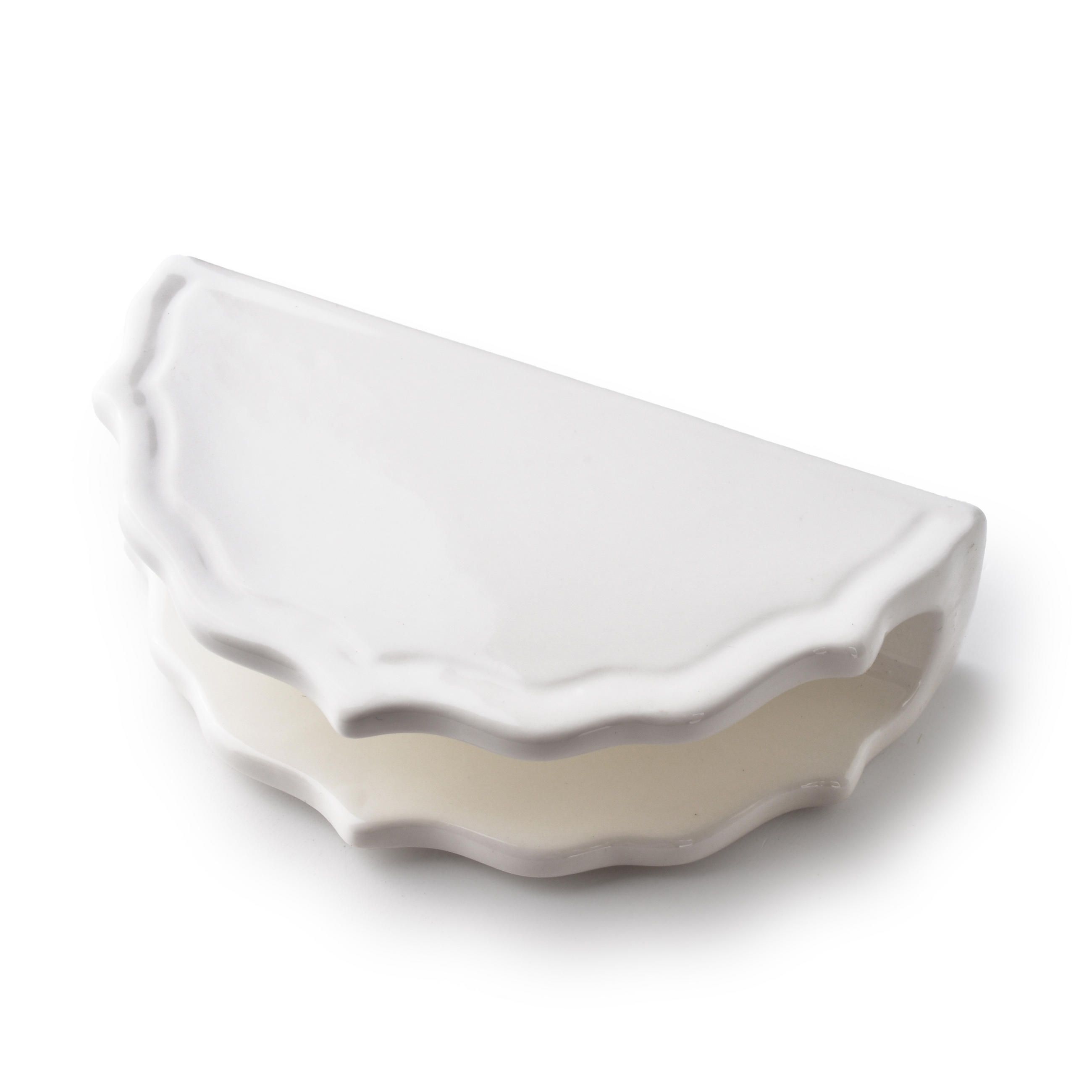 SERVIETTENHALTER Hella Weiß 14.4/4 cm Keramik - Weiß, Keramik (4/14.4cm) - Mondex