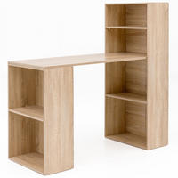 SCHREIBTISCH Mit Regal Variabel BRENTA, Beige 120x53x120 cm - Beige/Braun, Holz (53/120/120cm) - KADIMA DESIGN