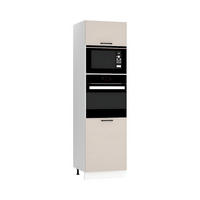 MIKROWELLENUMBAUSCHRANK D60PK MVP/L - Morvex - Stilvolles Küchenelement - Beige, Holz/Metall (60/213.3/56cm) - ROYAL24_MARKT