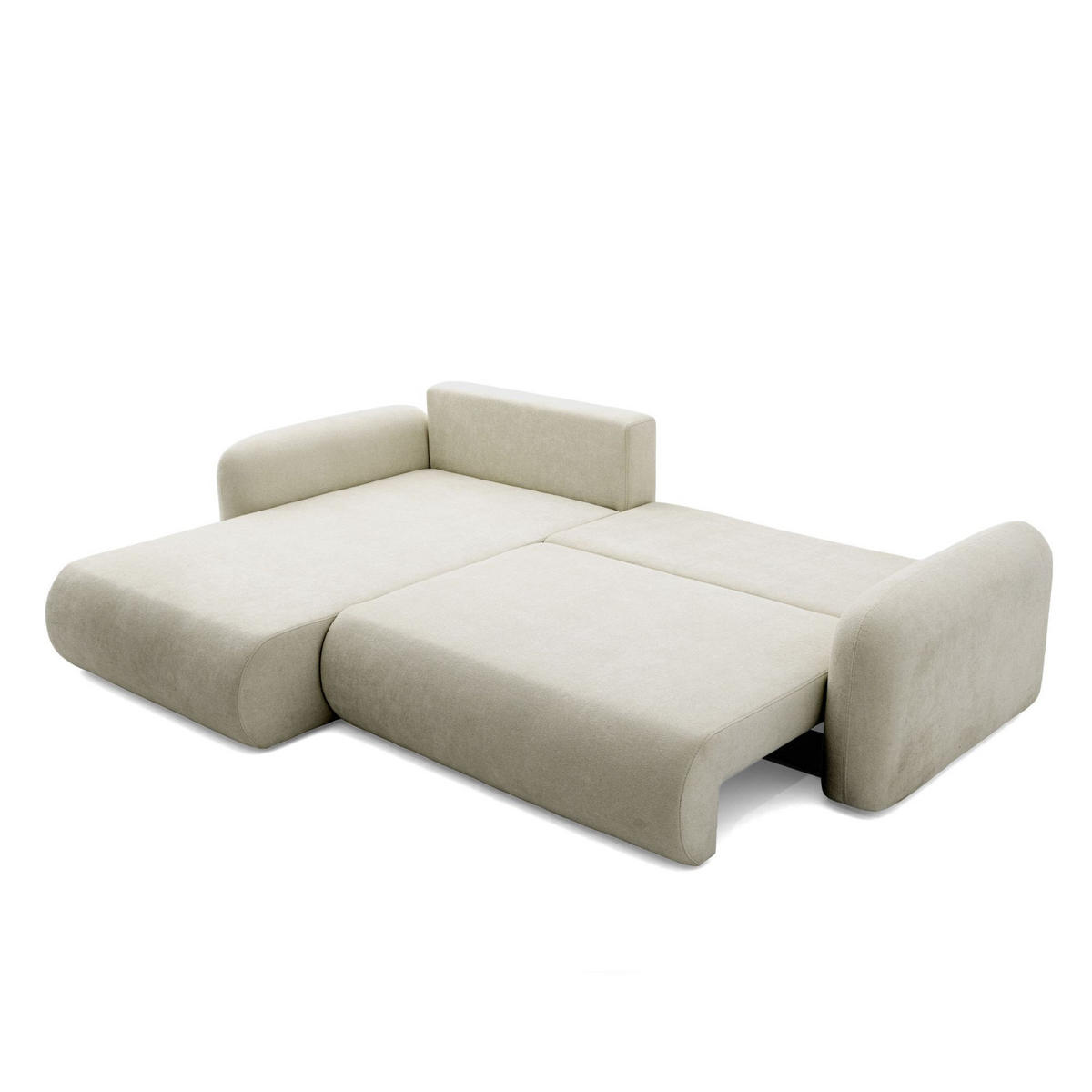 ECKSOFA NEST L Universal mit Schlaffunktion 157x240 Webstoff Olivgrün - Schwarz/Olivgrün, Holz/Textil (280/187cm) - Muffo