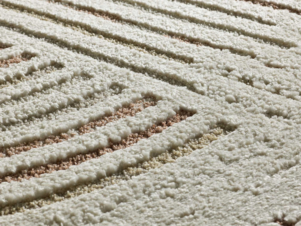WEBTEPPICH im skandinavischen Stil Creme Candela 80/150 cm - Creme, Naturmaterialien/Textil (80/150cm) - Atticgo
