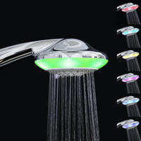 HANDBRAUSE LED 7 Farben 5 Duschmodi 12.5 cm - Multicolor, Kunststoff (12/12.7/27cm)