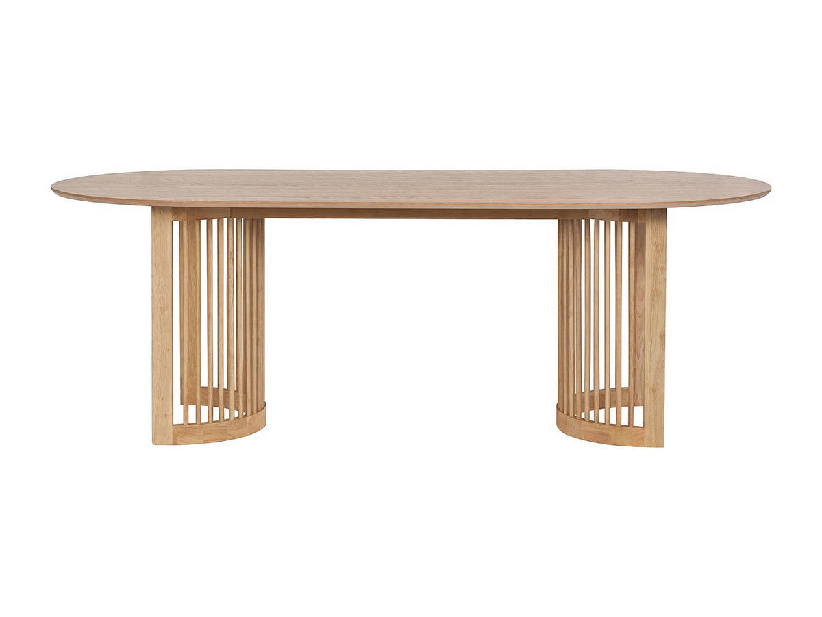 TISCH ohne Ausziehfunktion - 8 -Sitzer - MDF - naturfarben hell - NELIRAM - Naturfarben, Holz (100/220/75cm) - Vente-Unique