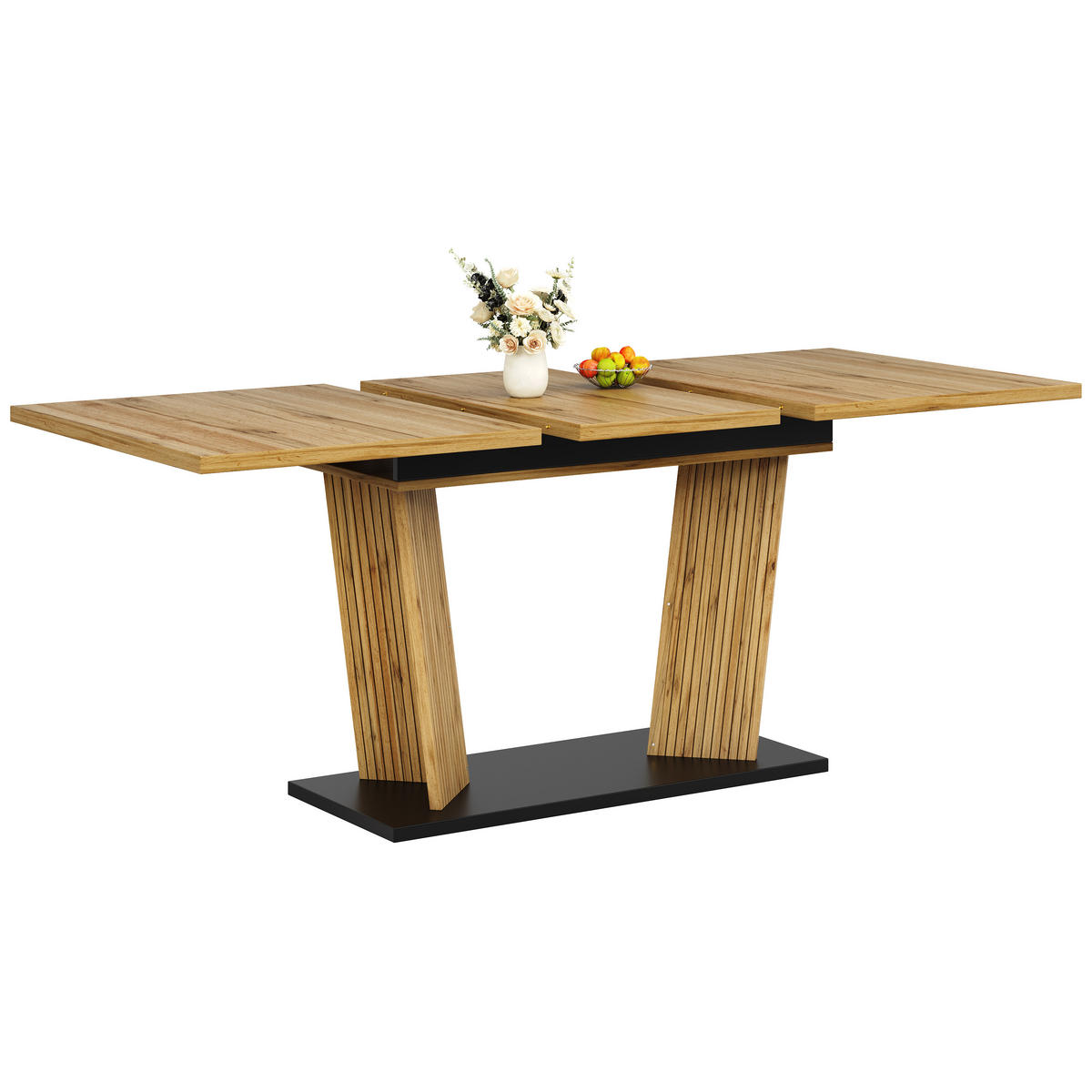 ESSTISCH ausziehbar 120-160/80/76 cm DE-39645 Eichenfarbe - Eichefarben, Holzwerkstoff (80/160/76cm) - ComfortXL