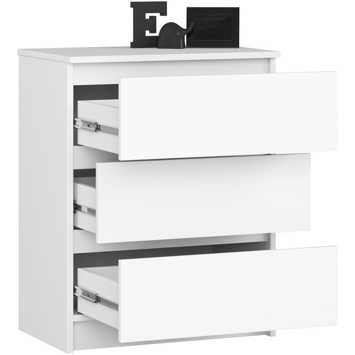 KOMMODE Weiß 60x40x77 cm - Weiß, Holzwerkstoff (60/77/40cm) - Akord