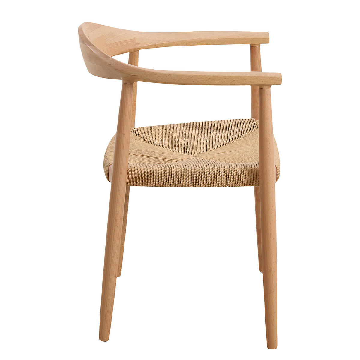 ARMLEHNENSTÜHLE - Buche massiv / Papierschnurgeflecht, Braun, 2er-Set - Braun, Papier (64/78/52cm) - home24