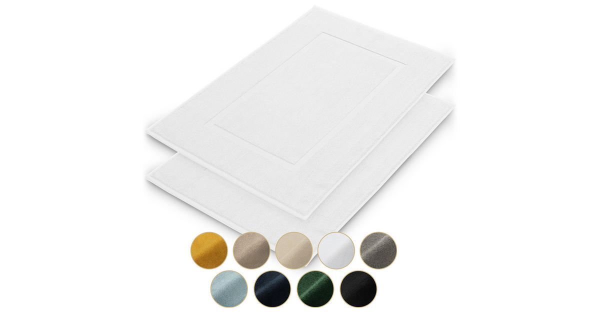 Badematte 2er-Set | Farbe: Weiß