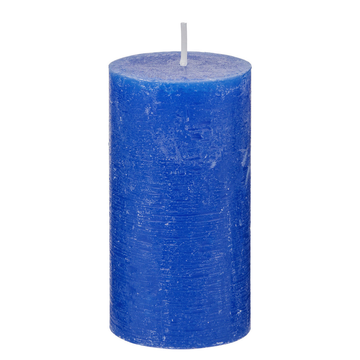 STUMPENKERZE (12er-Set) Rustic Ø6,8 x 13 cm - Blau, Paraffin (7/13/7cm) - BUTLERS