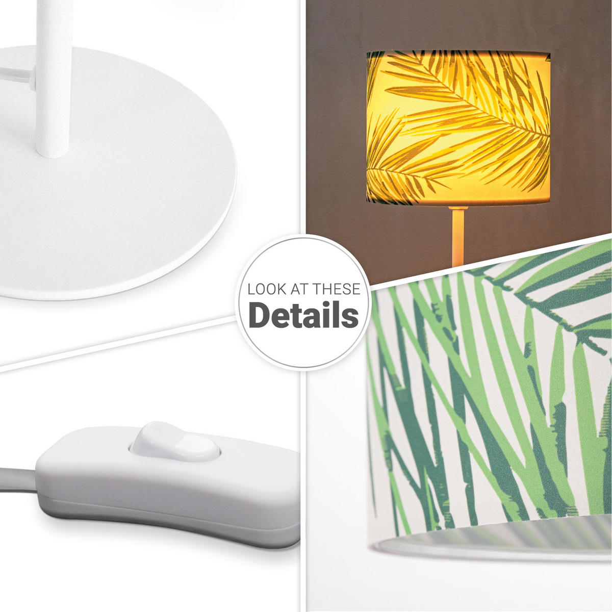 TISCHLAMPE Luca Tl Ost 537 - Weiß, Metall (18/18/36.5cm) - Paco Home