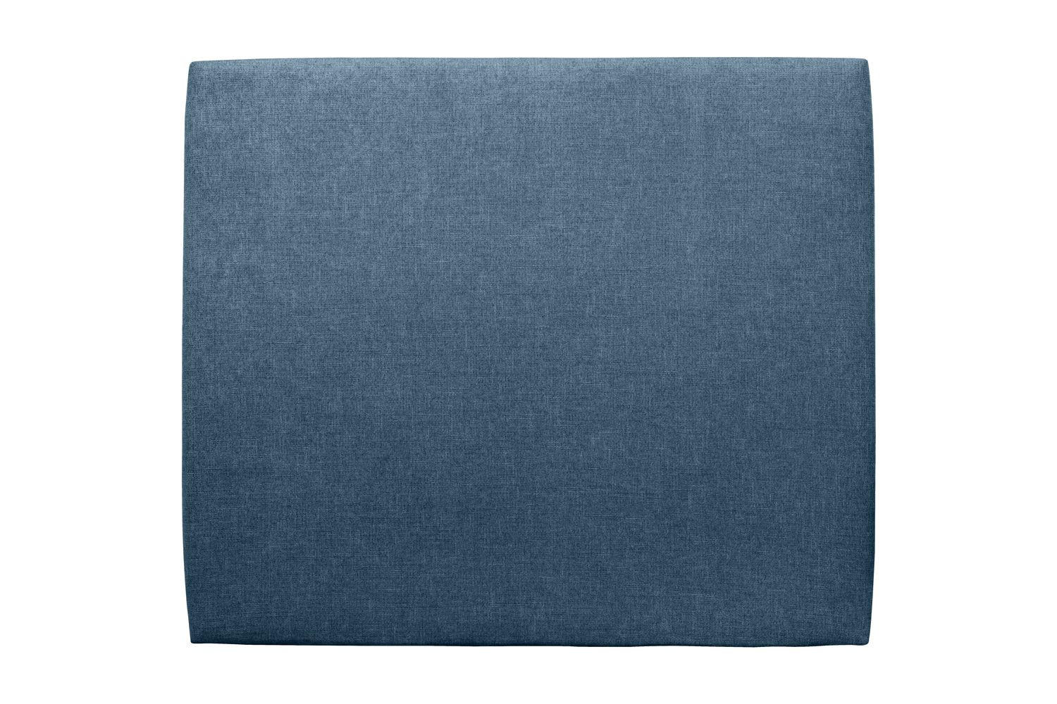 KOPFTEIL gepolstertes – ozeanblauer Stoff - 160 cm - Beige/Dunkelblau, Holz (160/120/10cm) - Sommeil de Plomb