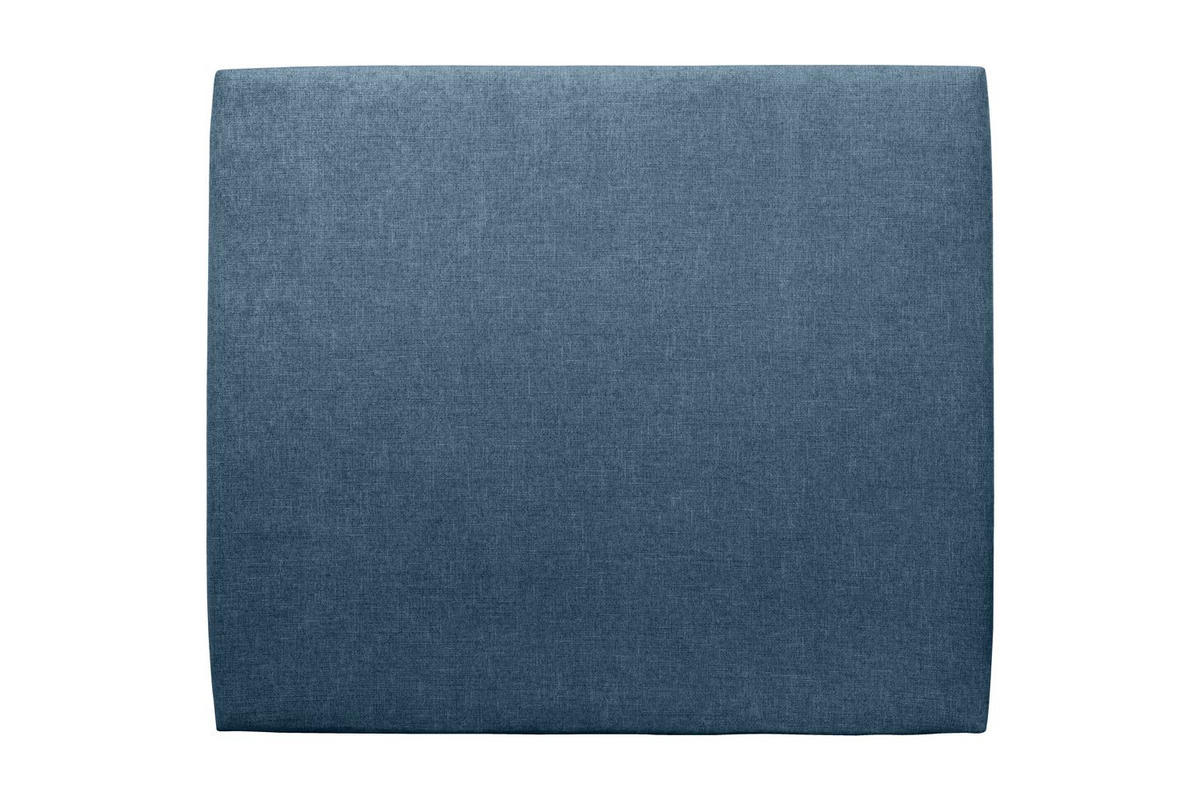 KOPFTEIL gepolstertes – ozeanblauer Stoff - 180 cm - Beige/Dunkelblau, Holz (180/120/10cm) - Sommeil de Plomb