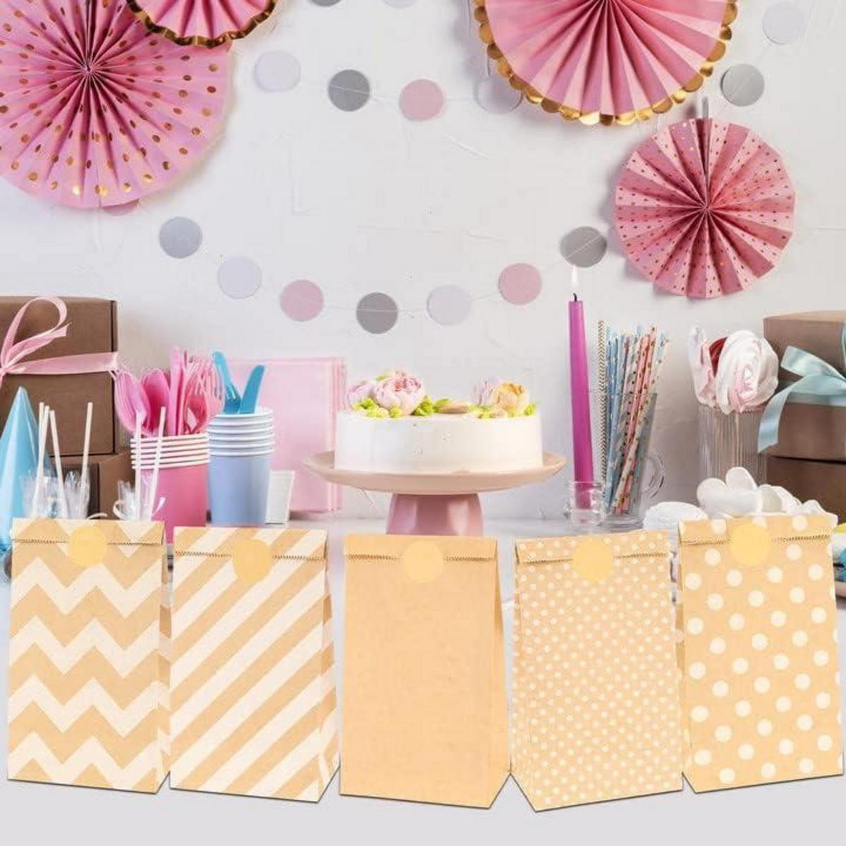 PAPIERTÜTEN 20 Stück Set Braun - Braun, Papier (7.9/23.9/13cm)