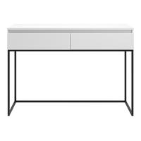 KONSOLENTISCH Bemmi Weiß mit Metallbeinen - Schwarz/Weiß, Holzwerkstoff/Metall (50/120/80cm) - Selsey