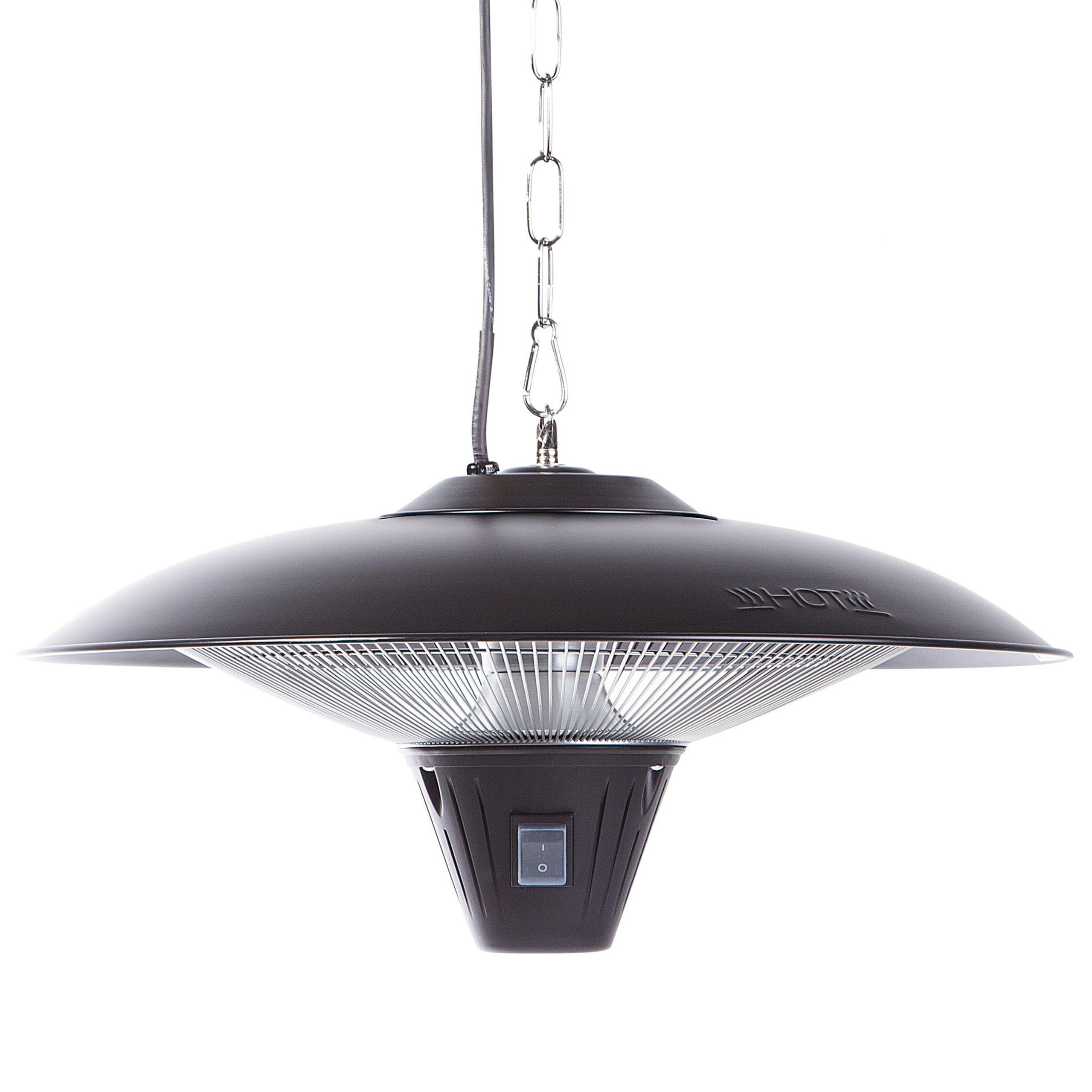 TERRASSENSTRAHLER Schwarz Kaba - Schwarz, Metall (51/23/51cm) - Beliani