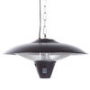 TERRASSENSTRAHLER Schwarz Kaba - Schwarz, Metall (51/23/51cm) - Beliani