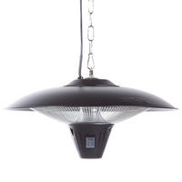 TERRASSENSTRAHLER Schwarz Kaba - Schwarz, Metall (51/23/51cm) - Beliani