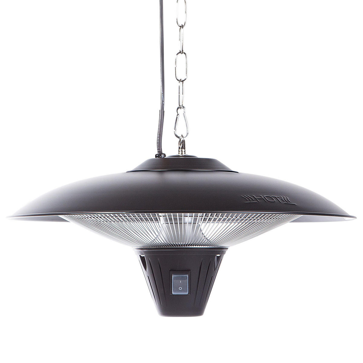 TERRASSENSTRAHLER Schwarz Kaba - Schwarz, Metall (51/23/51cm) - Beliani