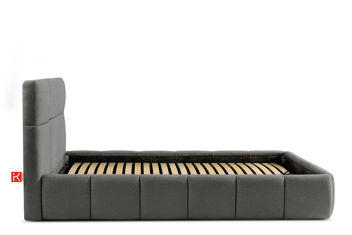 POLSTERBETT ALTOS Einzelbett, dunkelgrau - Dunkelgrau, Holz/Holzwerkstoff (120/200cm) - KONSIMO®