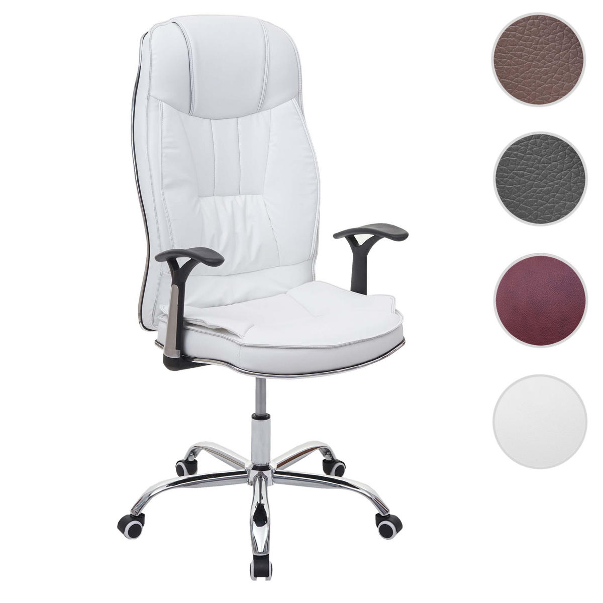 BÜROSTUHL Weiß - Weiß, Textil (70/131/93cm) - MCW