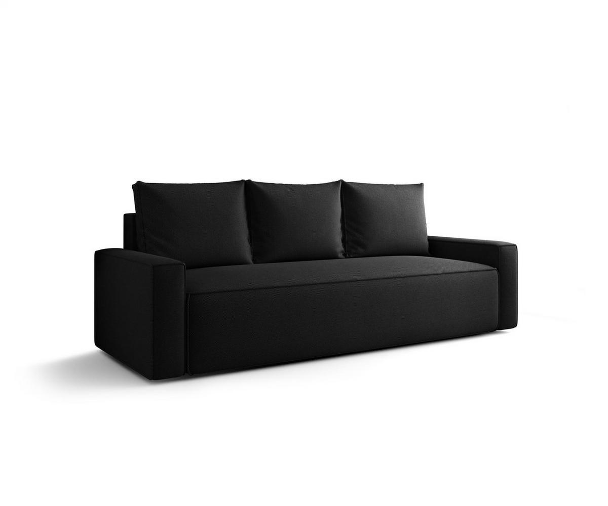 SOFA mit Schlaffunktion SAVIO Curio 99 - Schwarz, Textil (232/90/90cm) - Bedante