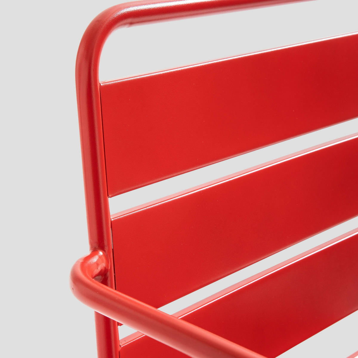 GARTENSTUHL rot, Metall - Rot, Metall (65/76/70cm) - Oviala