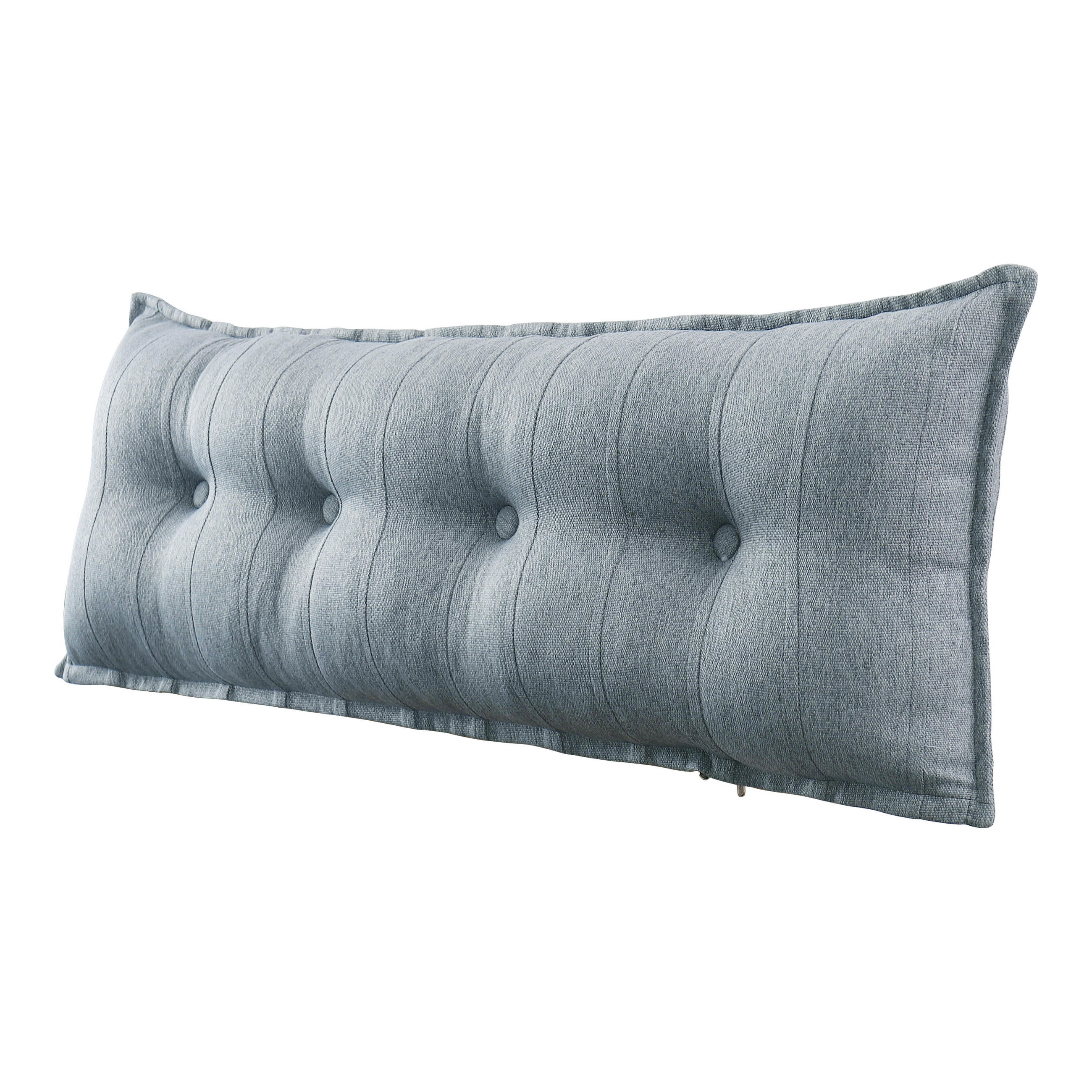RÜCKENKISSEN Leinenlook Grau 120 cm - Grau, Textil (45/120cm) - Vercart