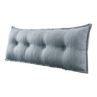 RÜCKENKISSEN Leinenlook Grau 120 cm - Grau, Textil (45/120cm) - Vercart