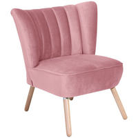 SESSEL Kadisha Bezug Samtvelours Buche natur / rosé - Rosa, Kunststoff (70/80/66cm) - 58aufmkessel